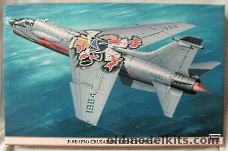Hasegawa 1/48 Vought F-8E (FN) Crusader with Black Box Cockpit, 09580 plastic model kit